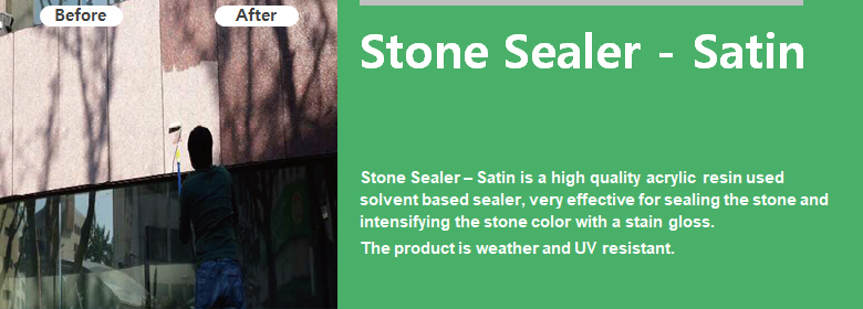 ConfiAd® Stone Sealer – Satin is a high quality acrylic resin used solvent based sealer, very effective for sealing the stone and intensifying the stone color with a stain gloss. The product is weather and UV resistant.
